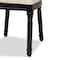 Baxton Studio Louis French Inspired Beige Faux Leather Upholstered & Black Finished Wood Dining Chair, PK2 201-2PC-12337 - alternate 2
